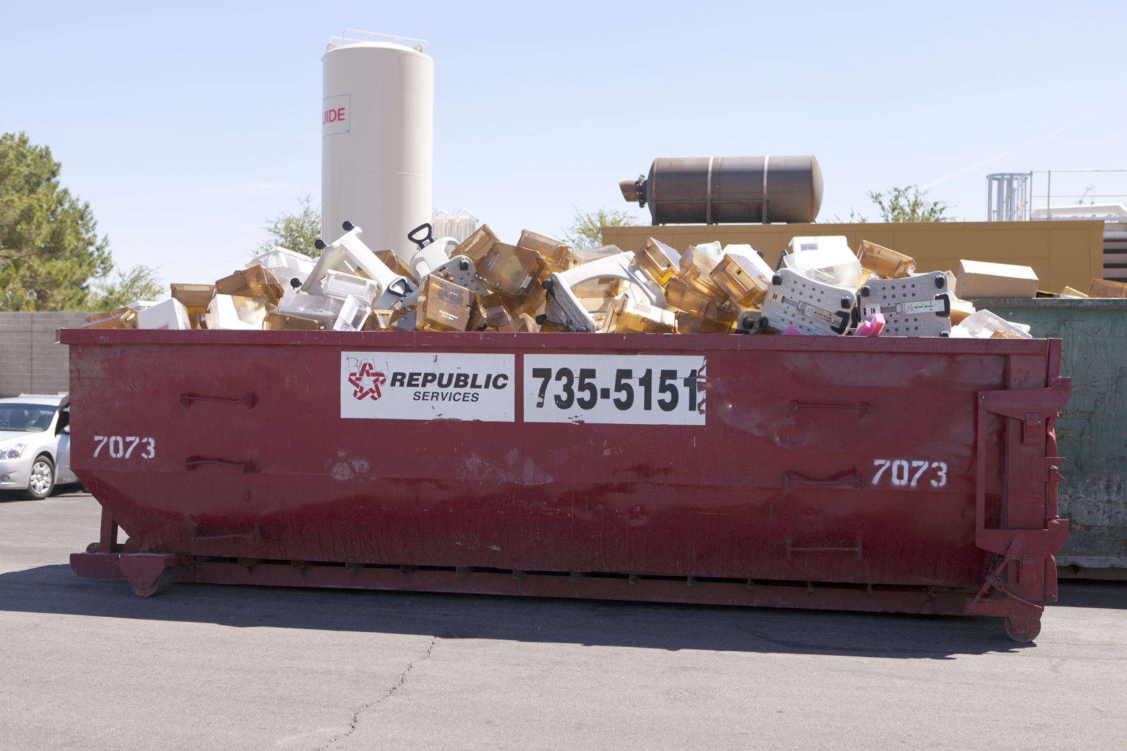 Trash receptical used for the conversion